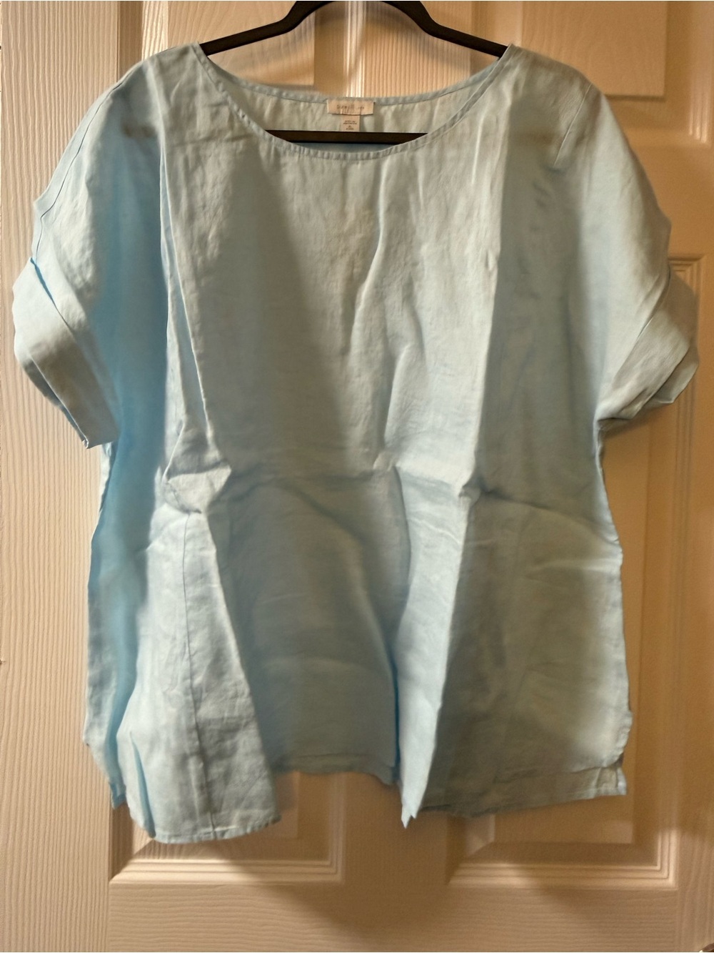 J. Jill NWT Light Blue Women's Relaxed Linen Blend Top sz XL P